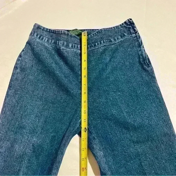 Vintage Ralph Lauren LRL Jeans Co Womens Baggy Stretch Zip Capris Pants 8P - Picture 6 of 7